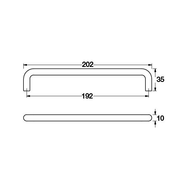 Hafele Mobilya Kulpu Ryan2 192mm Paslanmaz Çelik