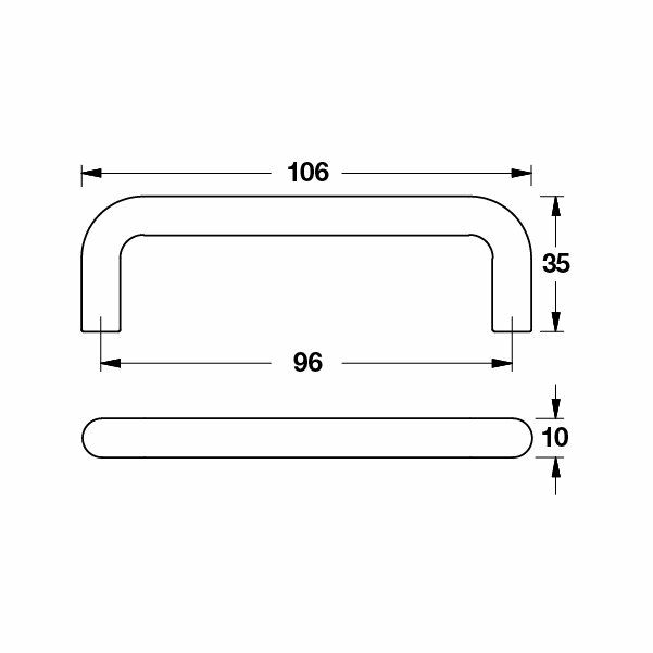 Hafele Mobilya Kulpu Ryan2 96mm Mat Krom