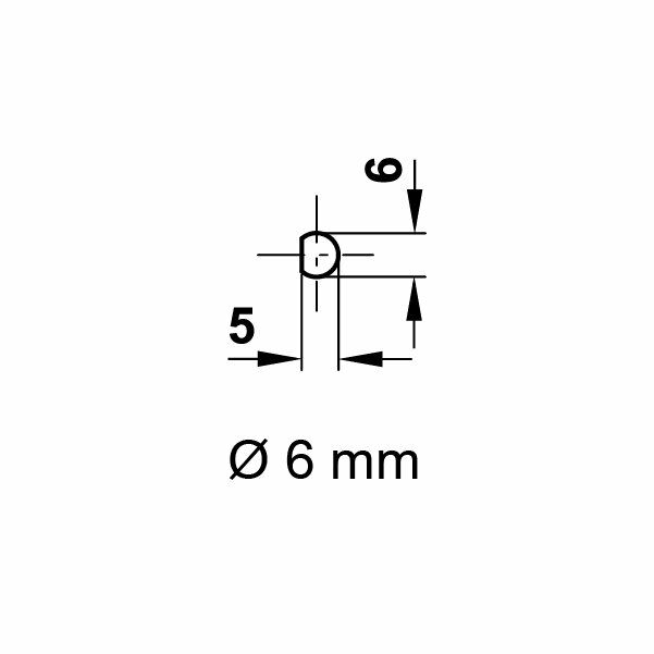 Hafele İspanyolet Kilit Çubuğu Ø6/250cm, Nikel