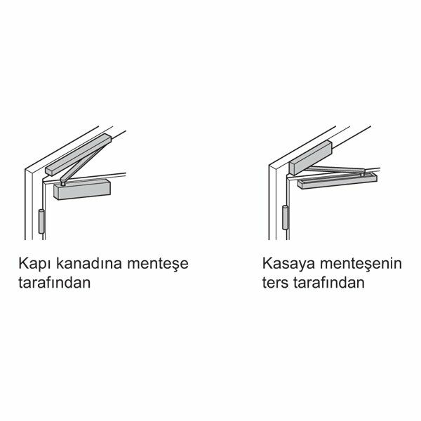 Hafele DCL84 Kapı Kapatıcı F EN3, Parlak Pirinç