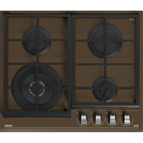 Teka GZC 64320 XBN LB Ankastre ExactFlame Teknolojili Kristal Wok Gözlü Cam Gazlı Ocak Döküm Izgara Kahverengi 60 cm