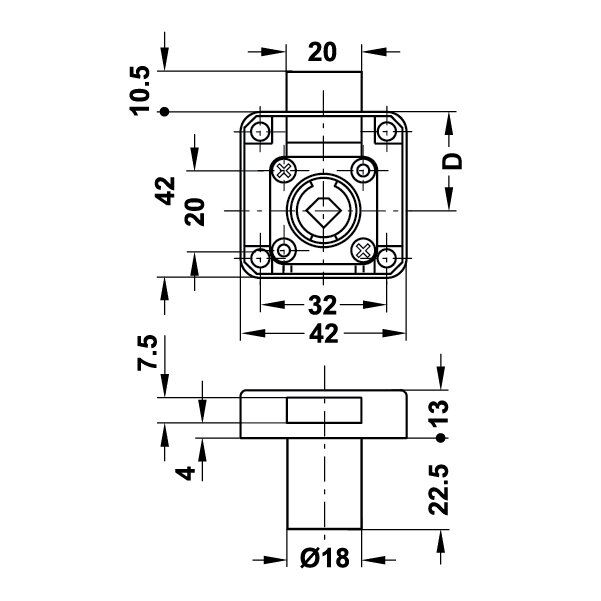 Hafele Symo Yaylı Sürgülü Çekmece Kilit 18/22mm