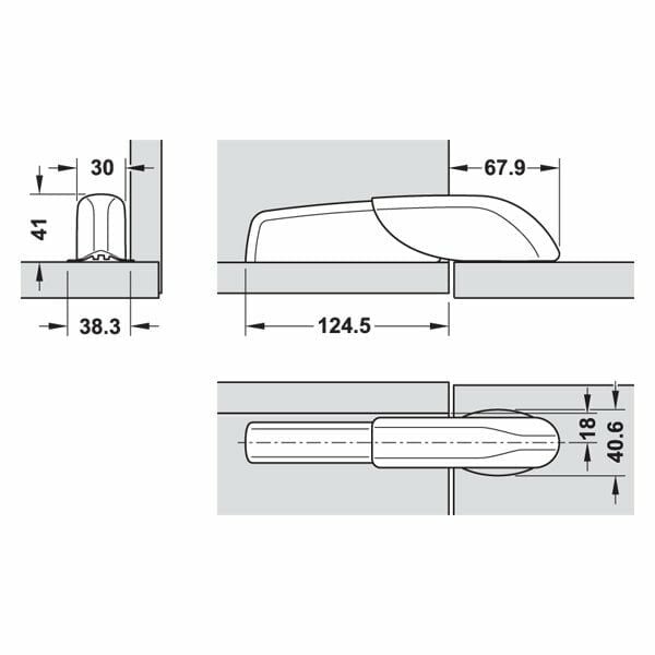Hafele Pacta Düşer Kapak Makası B