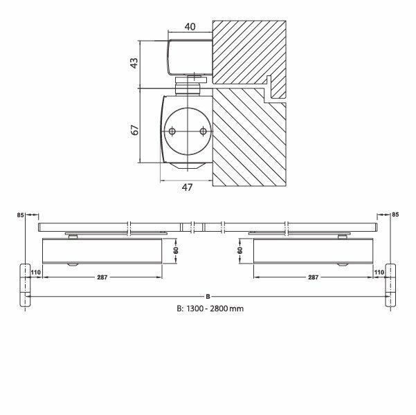 Hafele TS 3000V/5000 Kayar Kanal Gümüş Renk