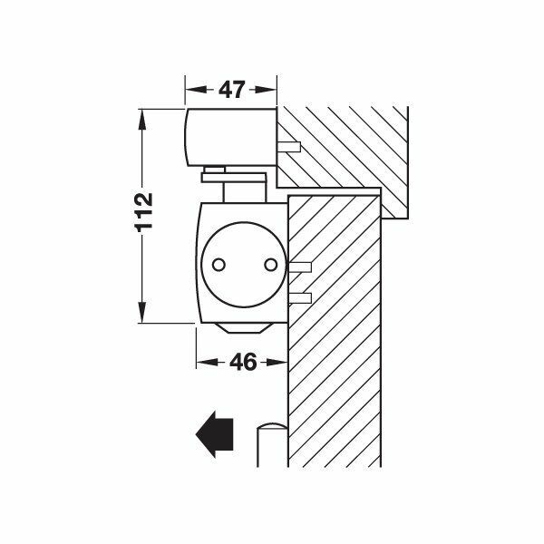 Hafele TS 5000 Kapı Kapatıcı Gövde Gümüş Renk