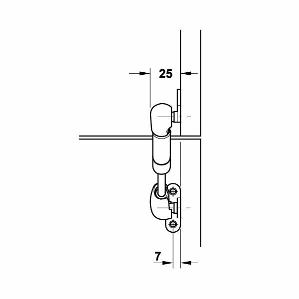 Hafele MICROWINCH PCS 150 Düşer Kapak Makası Siyah 100N