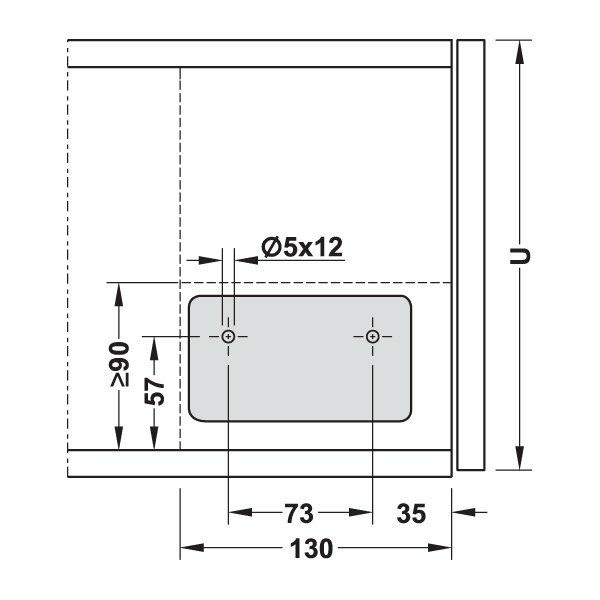 Hafele PCS 120 Düşer Kapak Makası Mod A, Beyaz Renk