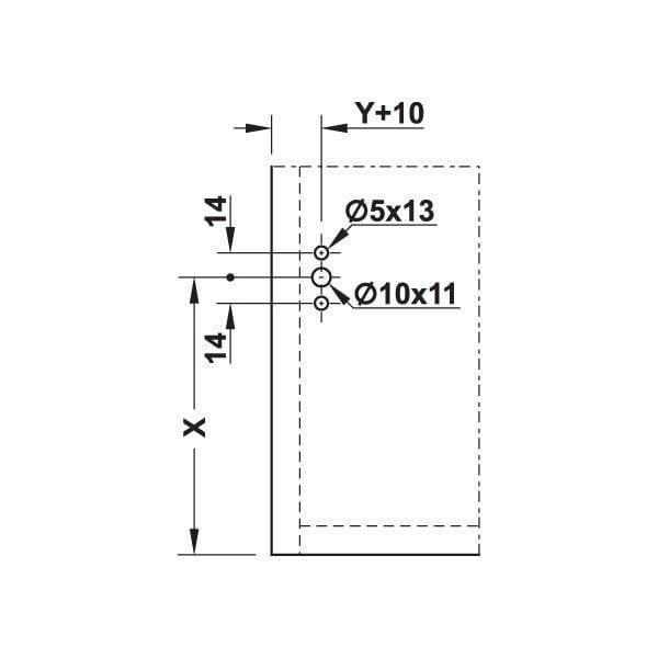 Hafele PCS 120 Düşer Kapak Makası Mod B, Beyaz Renk