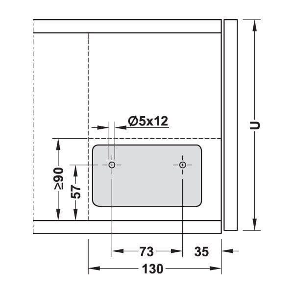 Hafele PCS 120 Düşer Kapak Makası Mod C, Beyaz Renk