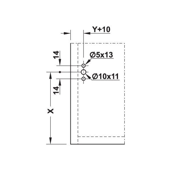 Hafele PCS 120 Düşer Kapak Makası Mod C, Beyaz Renk