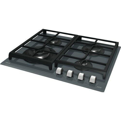 Teka GZC 64320 XBN ST Ankastre ExactFlame Teknolojili Kristal Wok Gözlü Cam Gazlı Ocak Döküm Izgara Gri 60 cm
