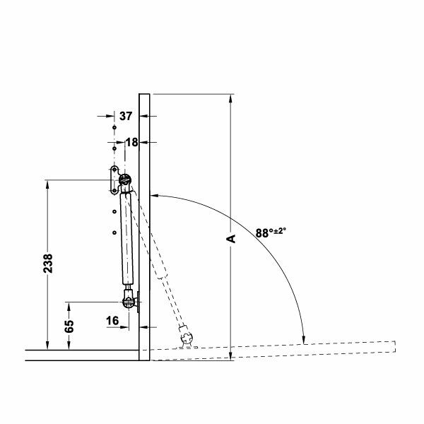 Hafele Notus Gazlı Amortisör Frenli Gri