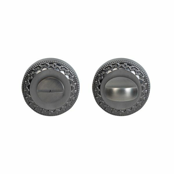 Hafele Wc Yuvarlak Kapı Kolu Rozet, Antik Gümüş Renk