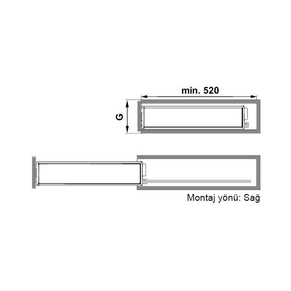 Hafele Bonus Şişelik 150mm Gümüş Gri Renk