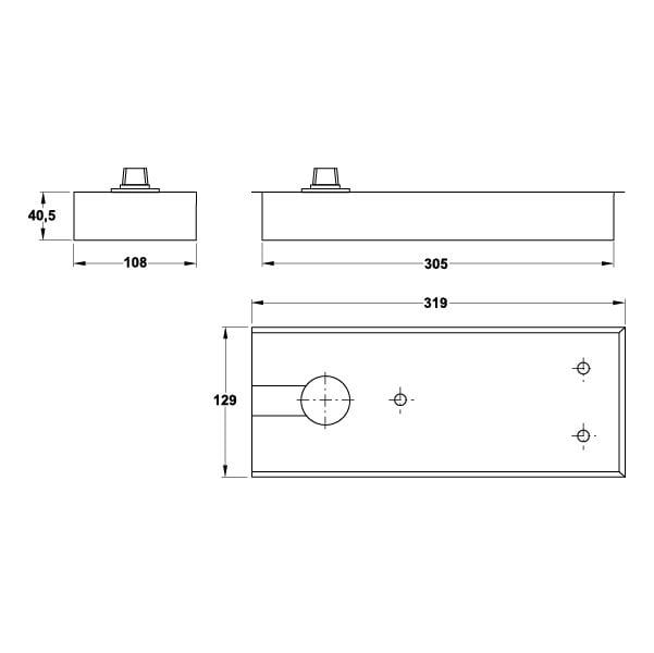 Hafele DCL411 Kapak, Mat Siyah Renk