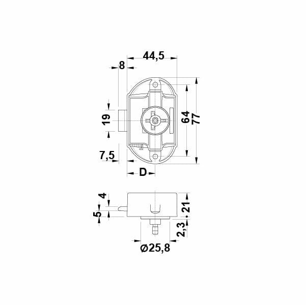 Hafele Basmalı Sürgü Kilit 25mm, Kahve Renk