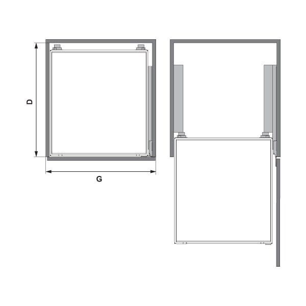 Hafele Çekmece Sepeti Pasto 600mm Gümüş Gri Renk