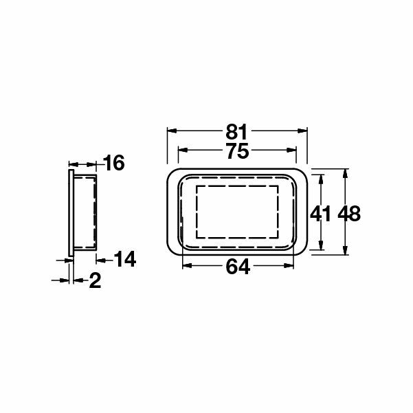 Hafele Gömme Kulp Piazza 64mm Mat Siyah