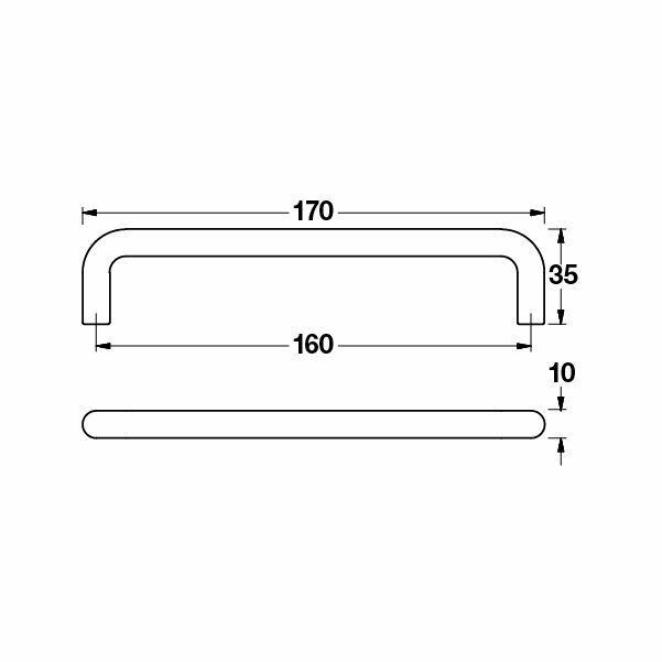 Hafele Mobilya Kulpu Ryan II 160mm Mat Siyah