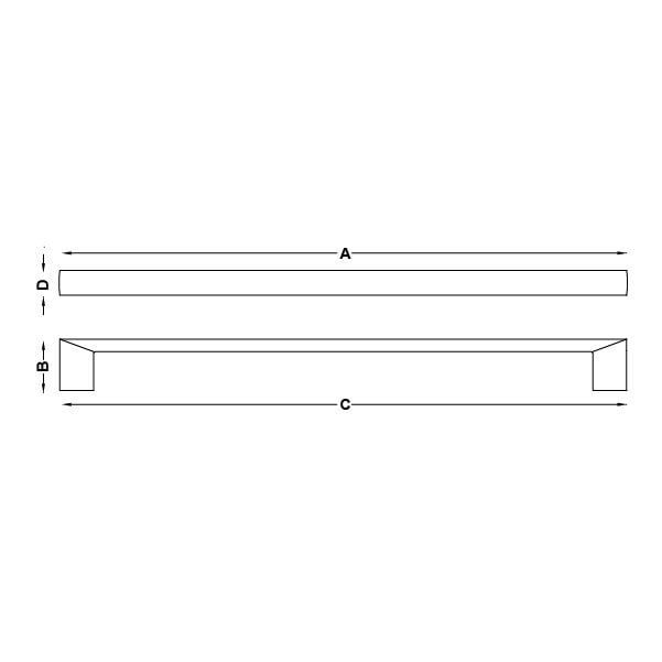Hafele Mobilya Kulpu Slark 320mm Parlak Altın
