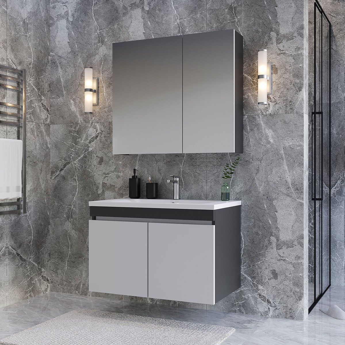Teta Home Tokyo 80 CM Mdf Banyo Dolabı Seti