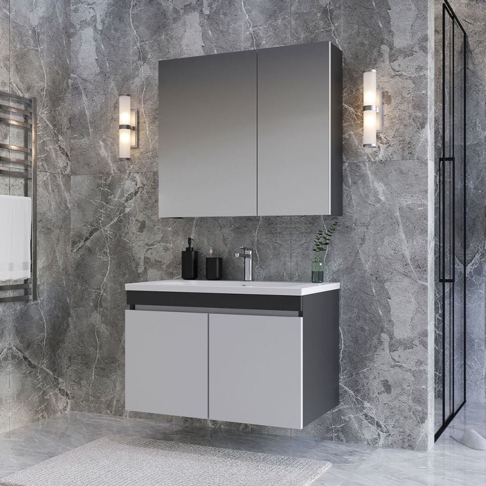 Teta Home Tokyo 80 CM Mdf Banyo Dolabı Seti
