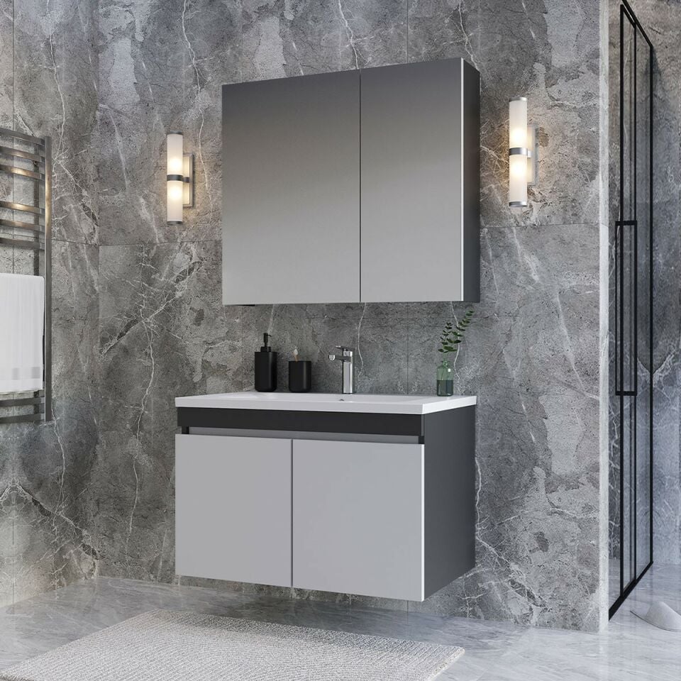 Teta Home Tokyo 80 CM Mdf Banyo Dolabı Seti