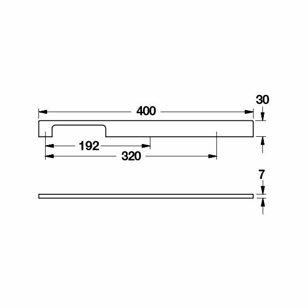 Hafele Mobilya Kulpu Mia Side2 400mm Siyah