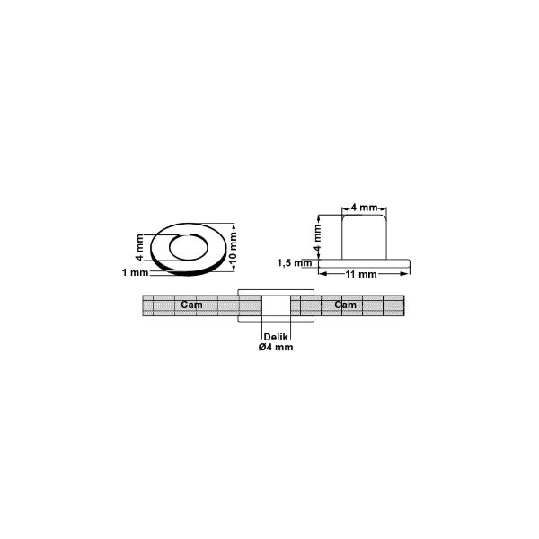 Hafele Mobilya Kulpu Adapt Şeffaf Cam Adaptörü 10mm