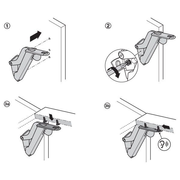 Hafele Space 1.11 Model B Antrasit/Nikel (25 Set)