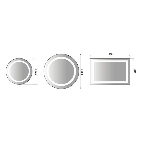 Hafele Mırage Plus Led Banyo Aynası Buğu Çözücülü Ø800Mm