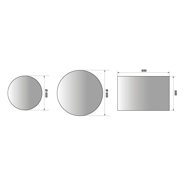Hafele Banyo Aynası Oasis Led Ø600mm