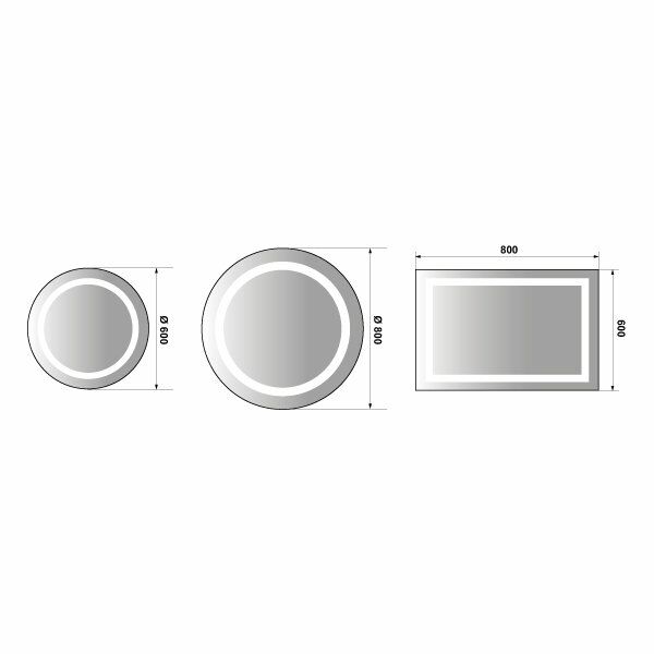Hafele Banyo Aynası Mirage Plus Led Buğu Çözücülü 600x800mm