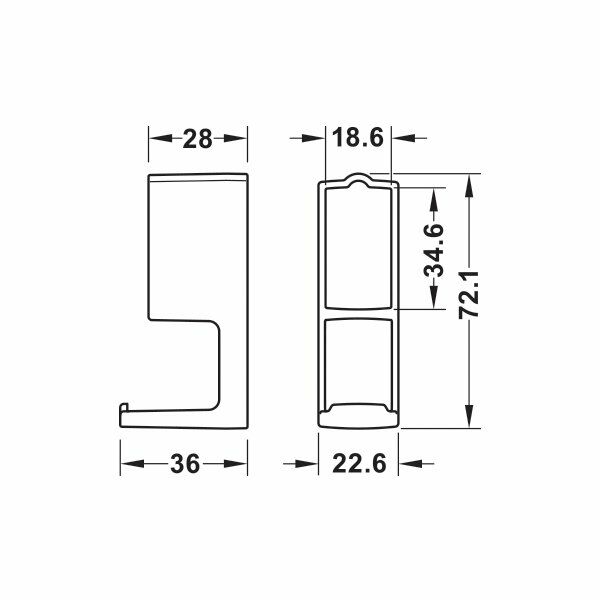 Hafele Frame Askı Kancası, Antrasit
