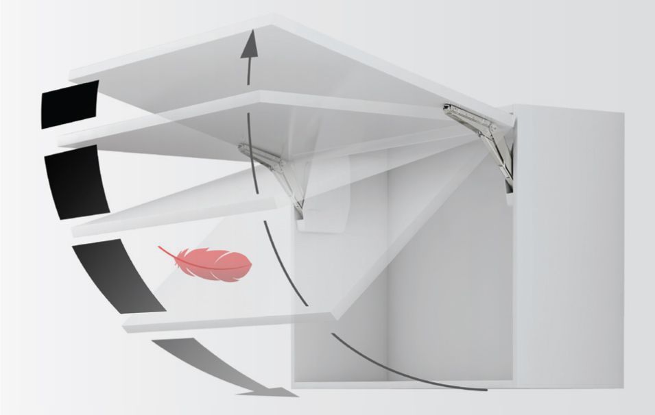 Hafele Free Flap 1.7 Makas Gövdesi F, Nikel Renk