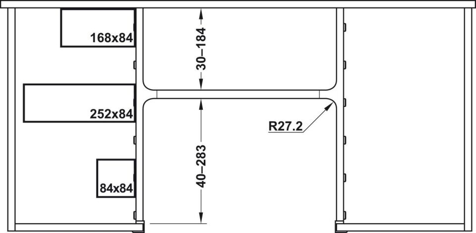 Hafele Magic Box Organizasyon Kutusu 168x84mm Mat Beyaz Renk