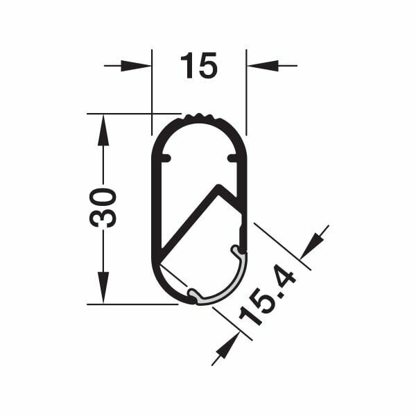 Hafele Profıl 5105 Askı Borusu,M.Elok 2,5M