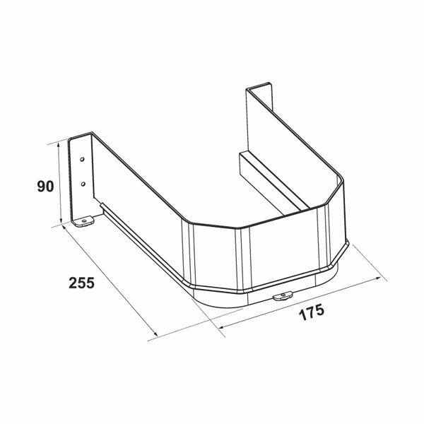 Hafele Çekmece İçi Sifon Boşluk Kapaması U-Max Antrasit