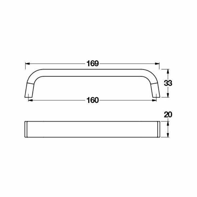 Hafele Mobilya Kulpu Marcello III 160mm Parlak Krom