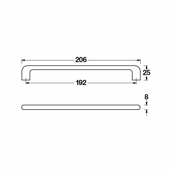 Hafele Mobilya Kulpu Molle 160mm Mat Siyah