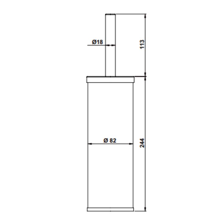 Hafele Stoy Tuvalet Fırçalığı Yerden Bronz