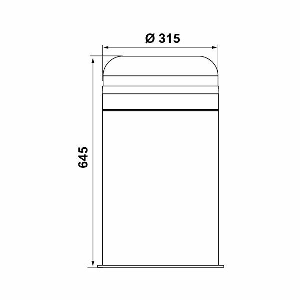Hafele Çöp Kovası Sallanır Kapaklı Baw04 45 Litre Parlak Krom Renk