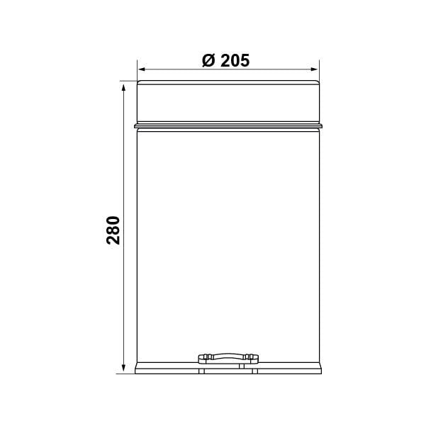 Hafele Çöp Kovası Pedallı Melantha 5 Litre Mat Siyah Renk