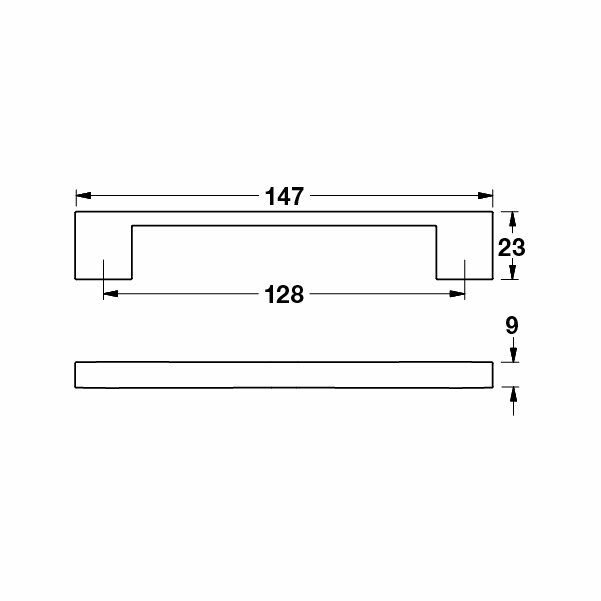 Hafele Mobilya Kulpu Han 128mm Parlak Krom