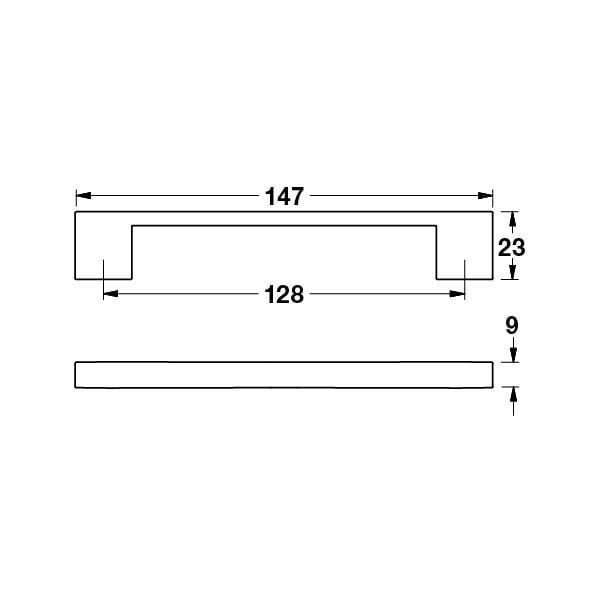 Hafele Mobilya Kulpu Han 128mm Mat Siyah