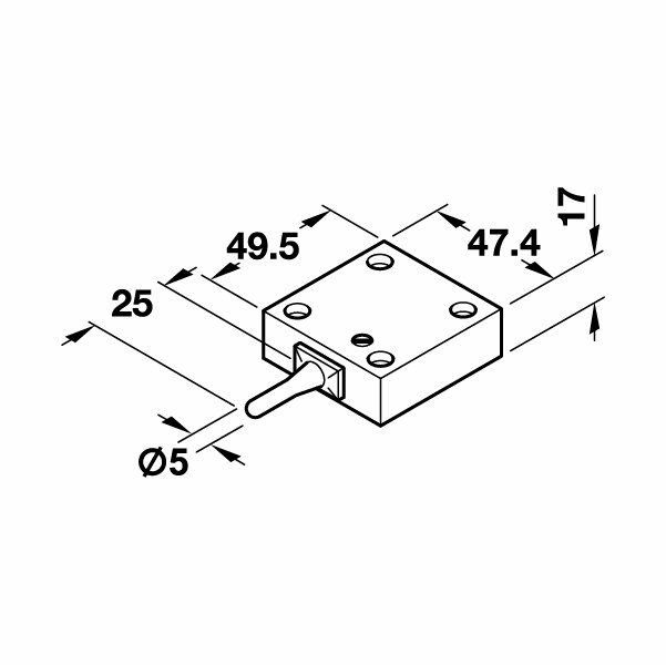 Hafele Basmalı Anahtar Pimli Siyah