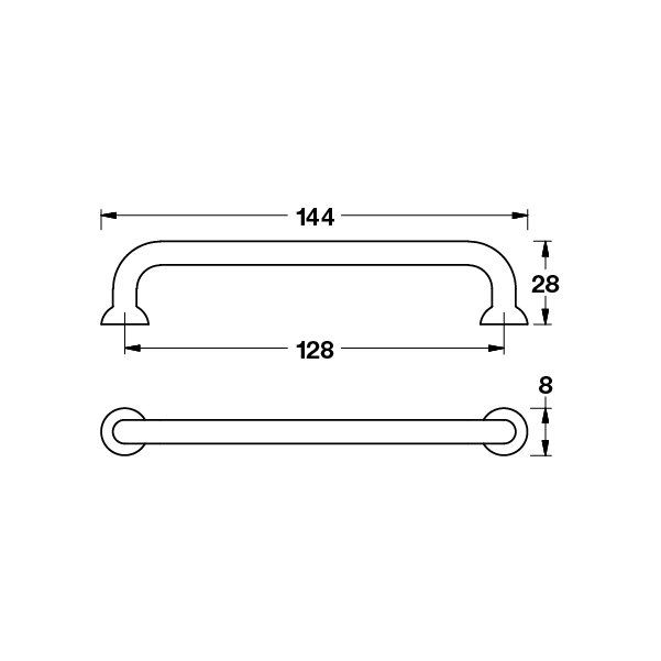 Hafele Mobilya Kulpu Edna 128mm Mat Pirinç
