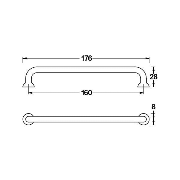 Hafele Mobilya Kulpu Edna 160mm Mat Beyaz