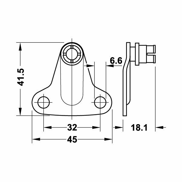 Hafele Maxi Gövde Bağlantı Parçası 28mm, Beyaz Renk