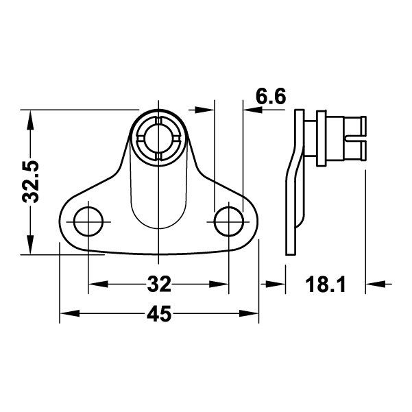Hafele Maxi Gövde Bağlantı Parçası 37mm, Siyah Renk